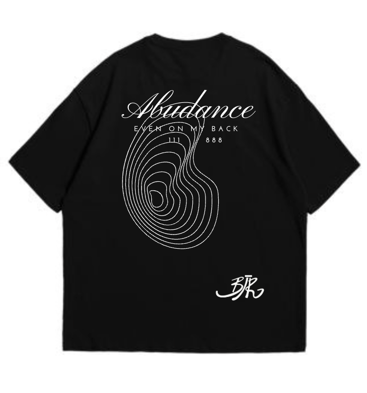 Camiseta Oversize "Abundance" (Negra)