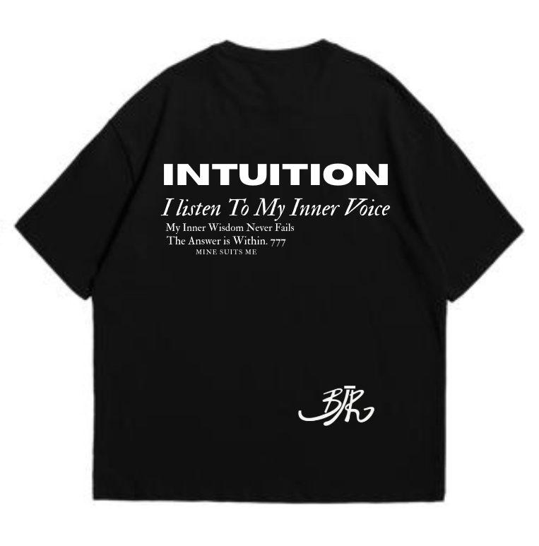 Camiseta Oversize "Intuition" (Negra)